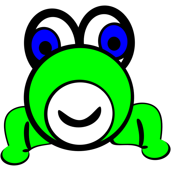 SVG Smiling cartoon frog