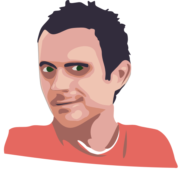 SVG Smiling cartoon guy vector image