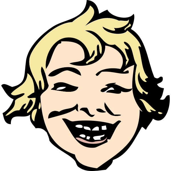 SVG Smiling child vector graphics
