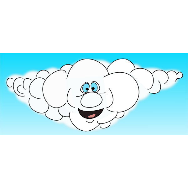 SVG Smiling cloud vector drawing