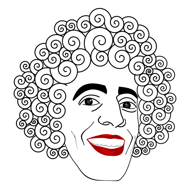 SVG Smiling clown face