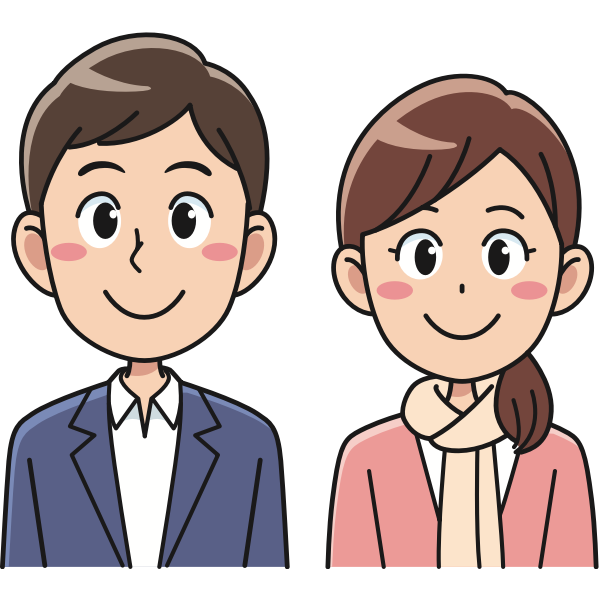 SVG Smiling couple animation