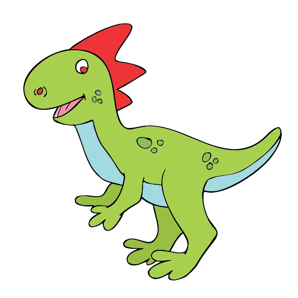 SVG Smiling dinosaur vector image