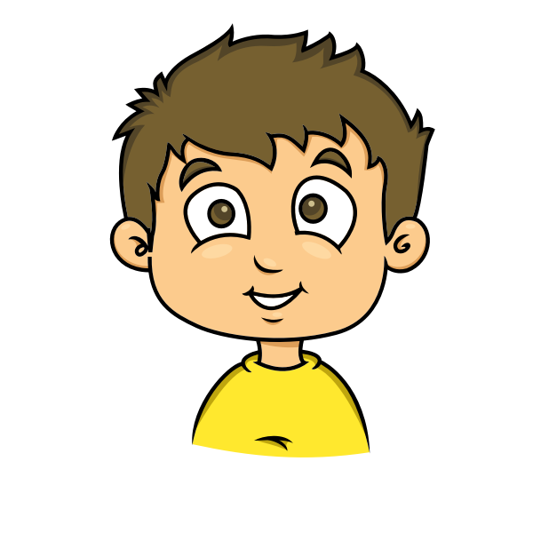 SVG Smiling face of a child vector drawing