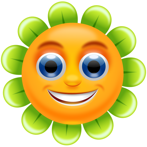 SVG Smiling flower vector image