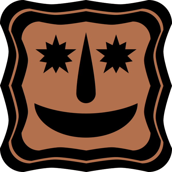SVG Smiling framed face