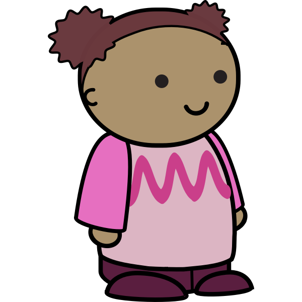 SVG Smiling girl