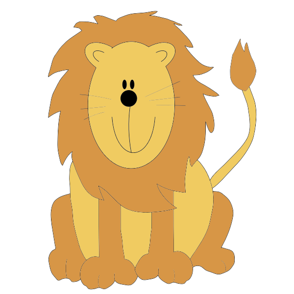 SVG Smiling lion