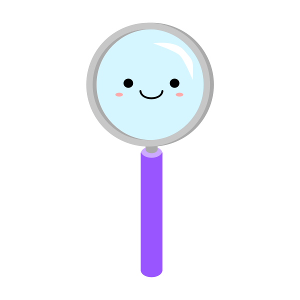 SVG Smiling magnifying glass