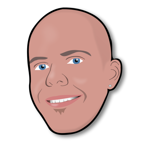 SVG Smiling male face vector image