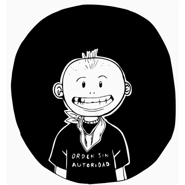 SVG Smiling man caricature