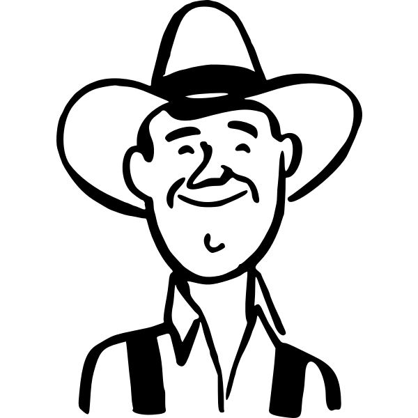 SVG Smiling man drawing