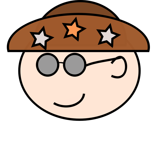 SVG Smiling man with hat