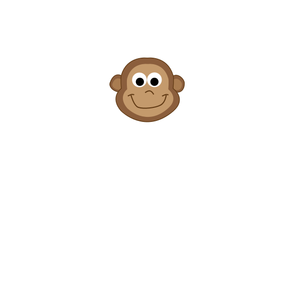 SVG Smiling monkey039s head