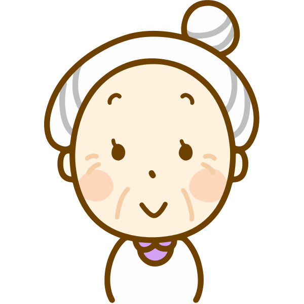 SVG Smiling old lady