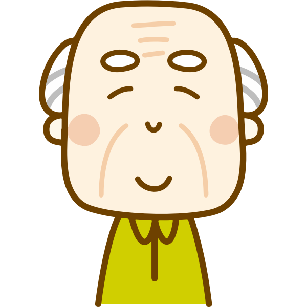 SVG Smiling old man