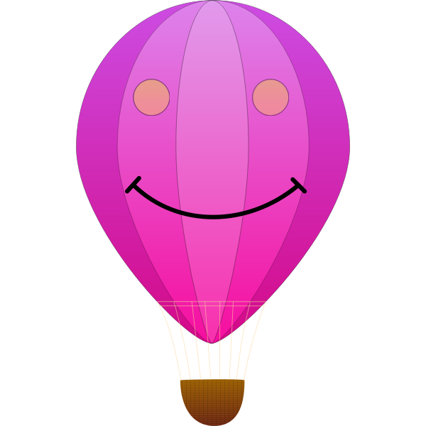 SVG Smiling pink balloon vector image