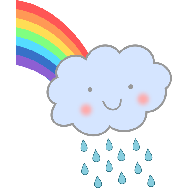 SVG Smiling rainy cloud