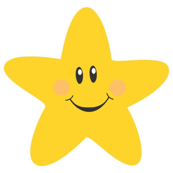 SVG Smiling star vector image