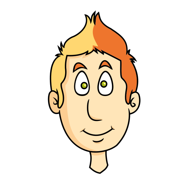 SVG Smiling teen profile avatar vector graphics