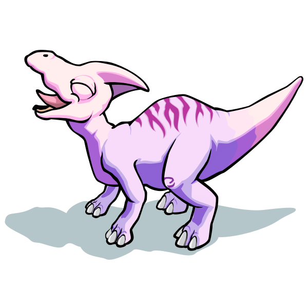 SVG Smiling violet dinosaur