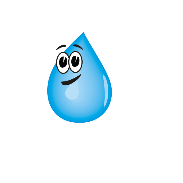 SVG Smiling water droplet vector clip art