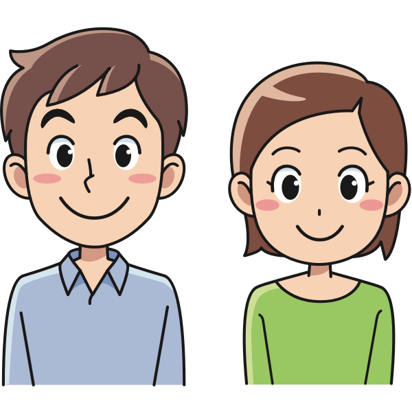 SVG Smiling young couple