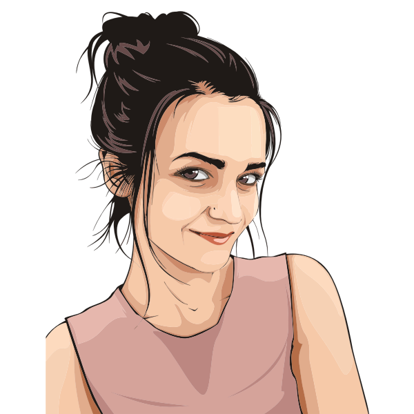 SVG Smiling young woman