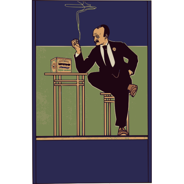 SVG Smoking in blue