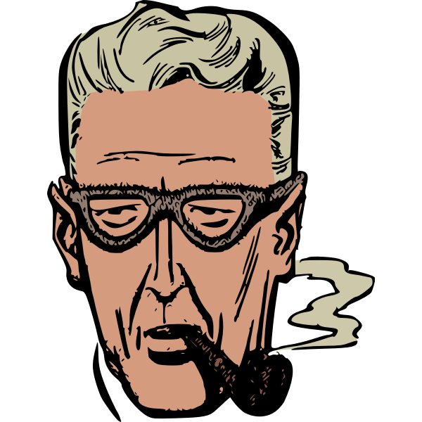 SVG Smoking man vector drawing