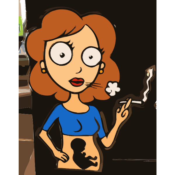 SVG Smoking pregnant lady