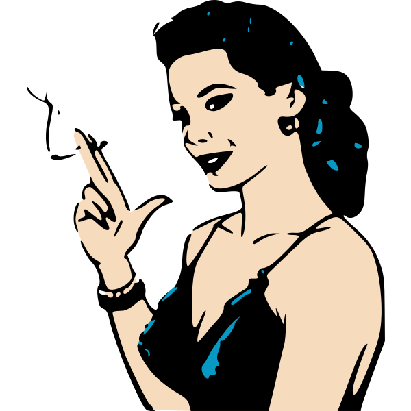 SVG Smoking woman