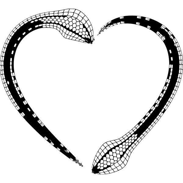 SVG Snake Heart Frame