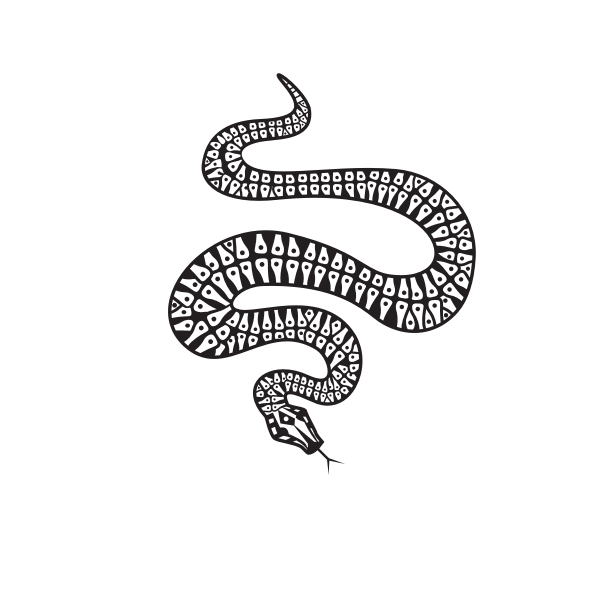 SVG Snake silhouette monochrome