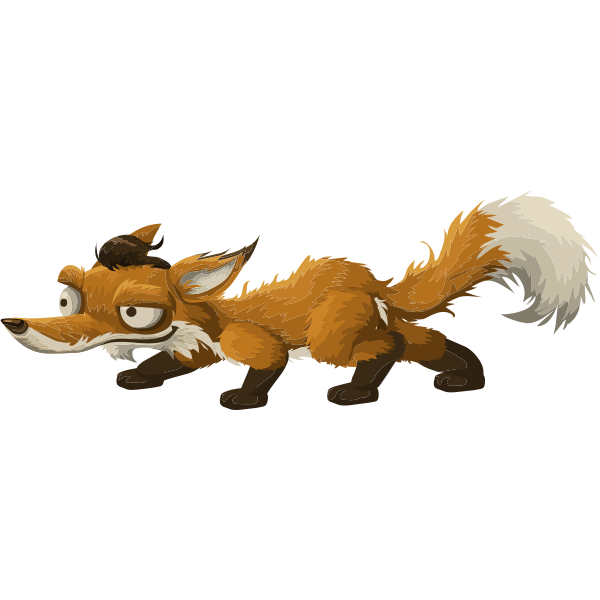 SVG Sneaking fox