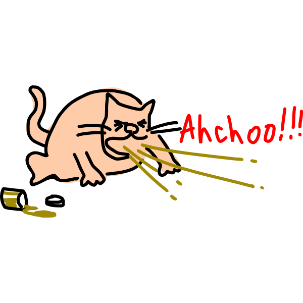 SVG Sneezing cat by Rones
