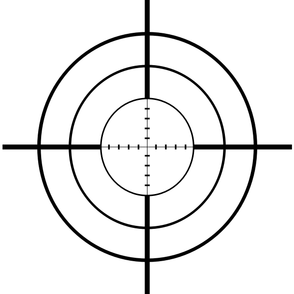 SVG Sniper crosshairs vector drawing