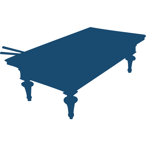 SVG Snooker table silhouette vector image