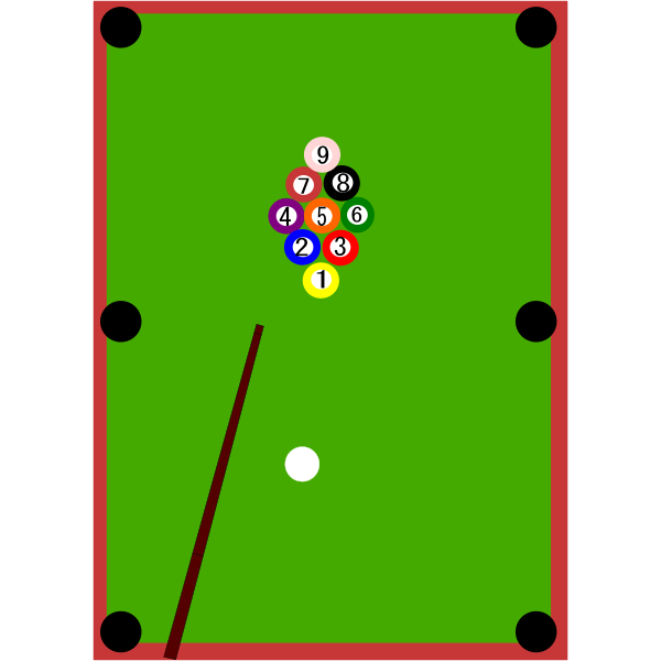 SVG Snooker table vector image