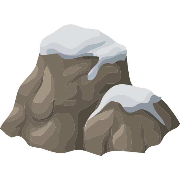 SVG Snow-covered cliffs