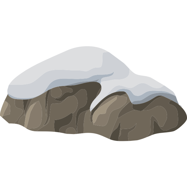 SVG Snow-covered rock
