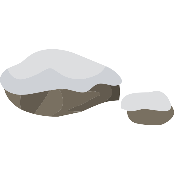 SVG Snow-covered rocks
