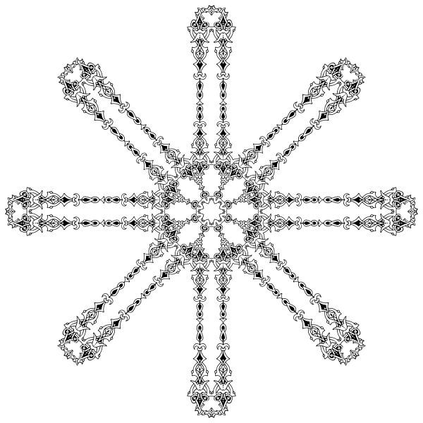 SVG Snow crystal vector image