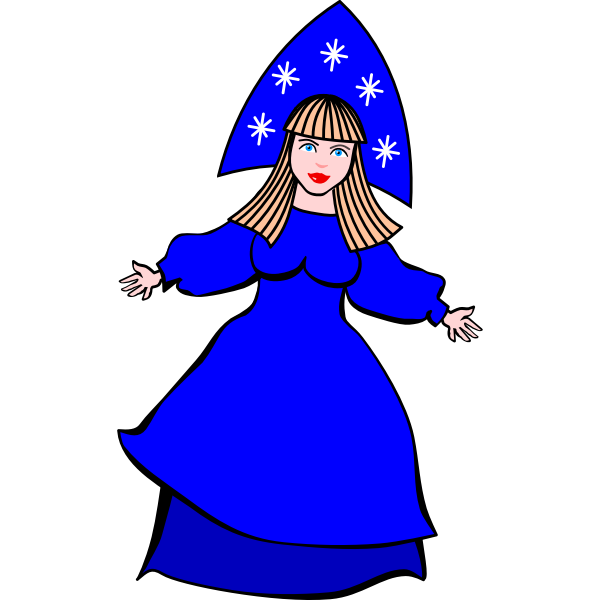 SVG Snow Maiden Vector by Rones