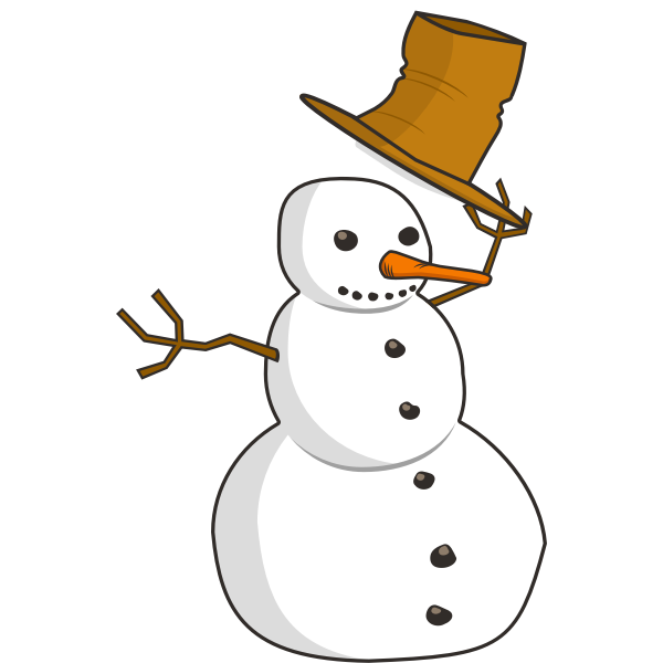 SVG Snow man lifting it039s hat