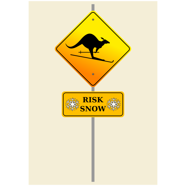 SVG Snow risk sign