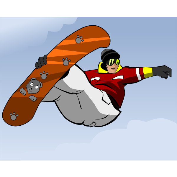 SVG Snowboarder vector image