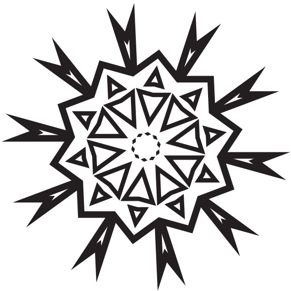 SVG Snowflake silhouette icon