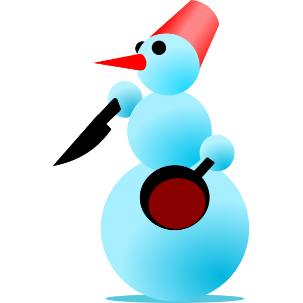 SVG Snowman Cannibal Vector Graphics