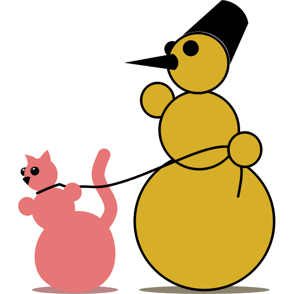 SVG Snowman Cat Fancier by Rones